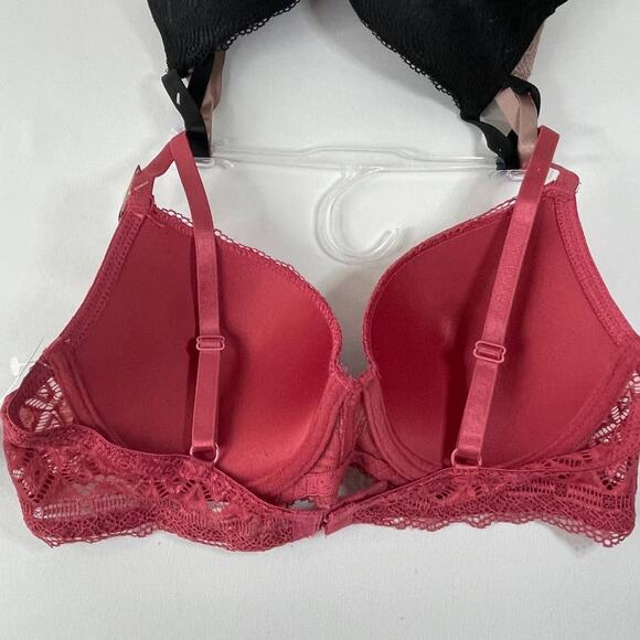 Adrienne Vittadini Front Crochet Detail Full Cup Underwired Bra 3 pack 36B NEW - Picture 2 of 14